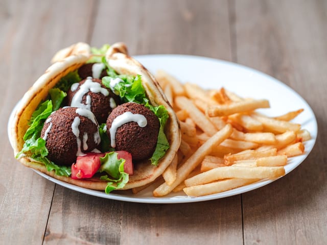 Falafel Gyro Combo.