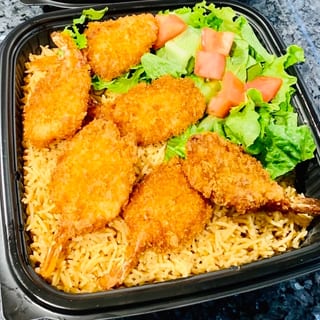 13. Jumbo Shrimp Over Rice